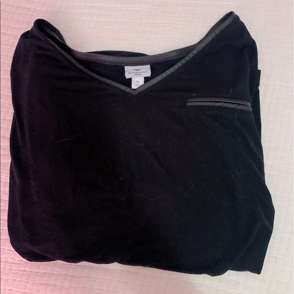 black oversized top